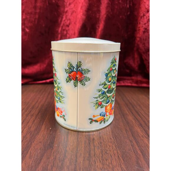Vintage Christmas - Metal Storage Tin - Decorated Christmas Tree - Daher England - Picture 3 of 11